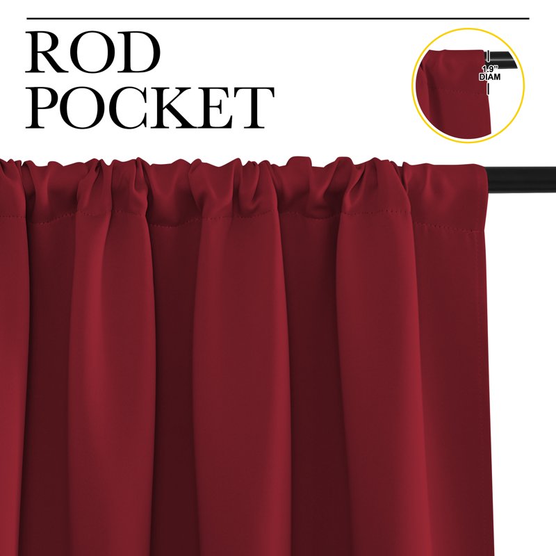 Blackout Curtain Panels with Noise Reduction Insulation for Bedroom