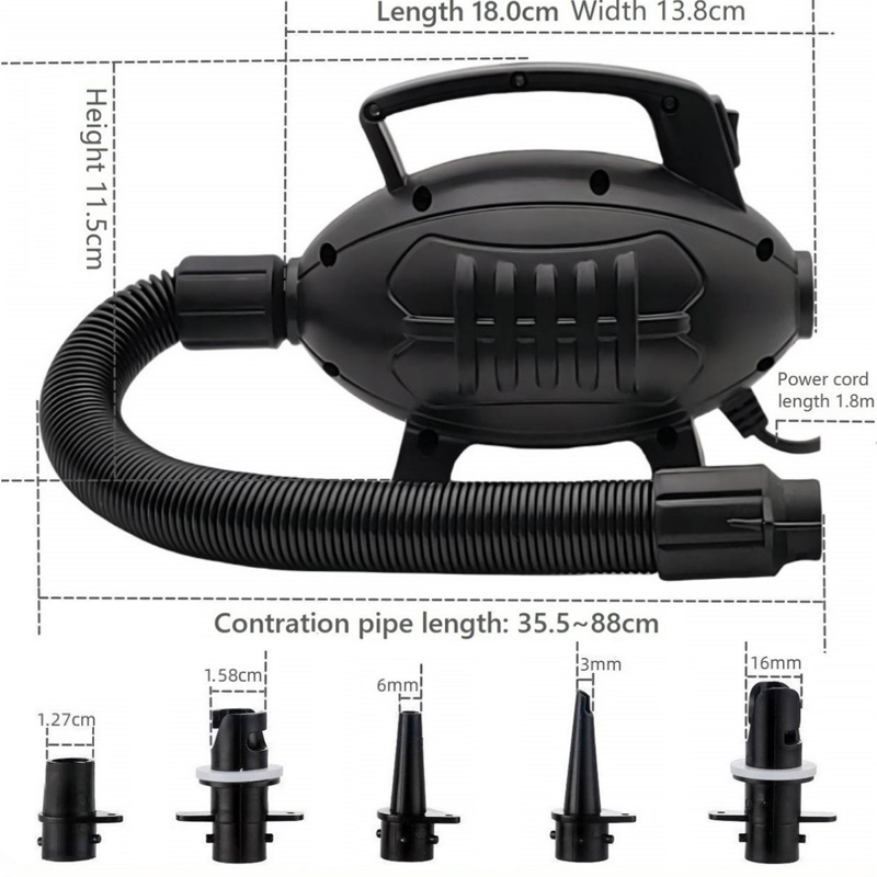 High Power Electric Air Pump for Inflatables - Fast Inflation & Deflation