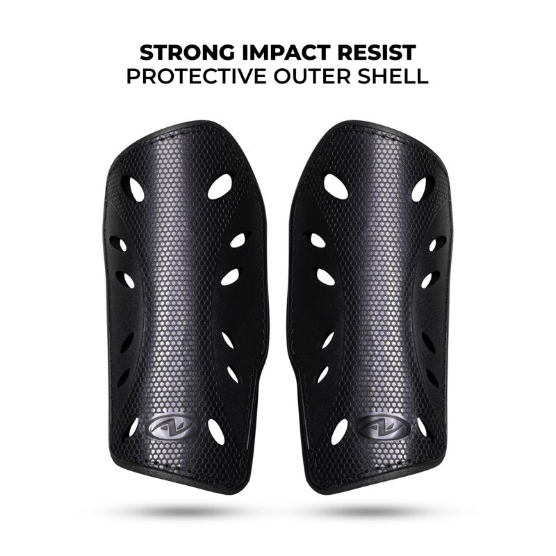 Soccer Shin Guards with Sleeve - Medium, Black (Variation: M) by Athletic Works
