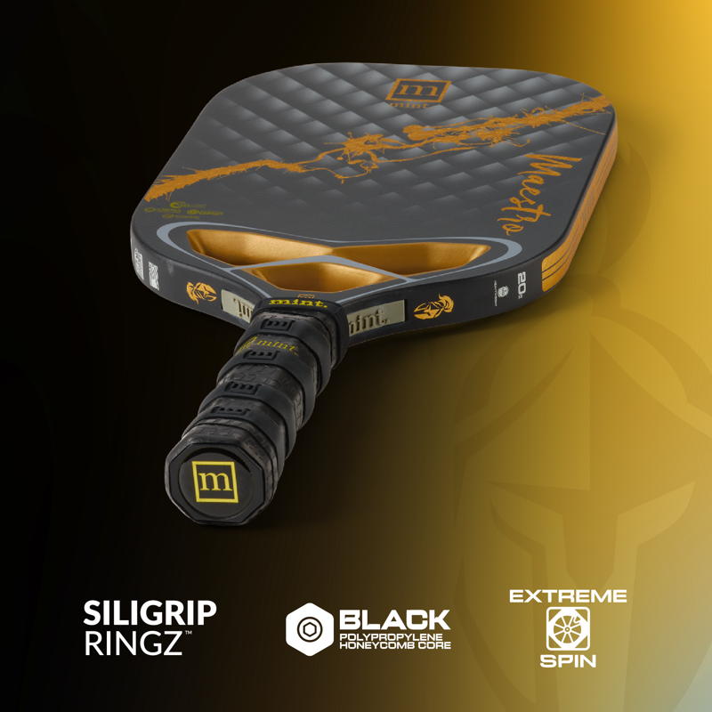 Mint Maestro Pickleball Paddle - Titanium Carbon Fiber Face, 20mm Polypropylene Core, USAPA Approved