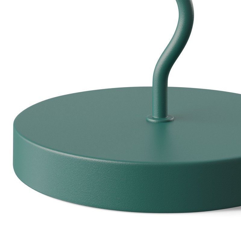 Kids Green Curvy Table Lamp with Fabric Shade - 17.25 Inch Indoor Lighting