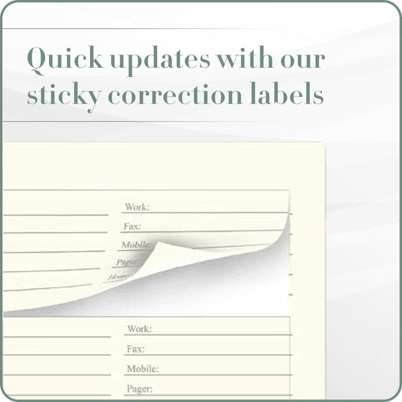 Address Book Correction Labels Self-Adhesive Organizer Set for Contact Updates