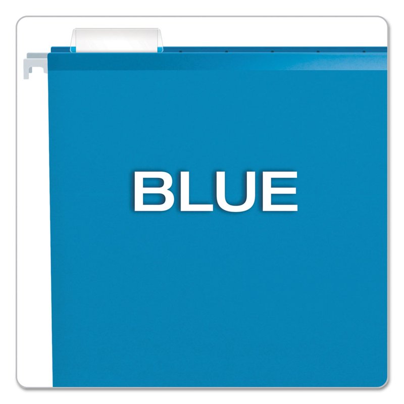 Reinforced Hanging File Folders - Legal Size, 25 Pack, Blue