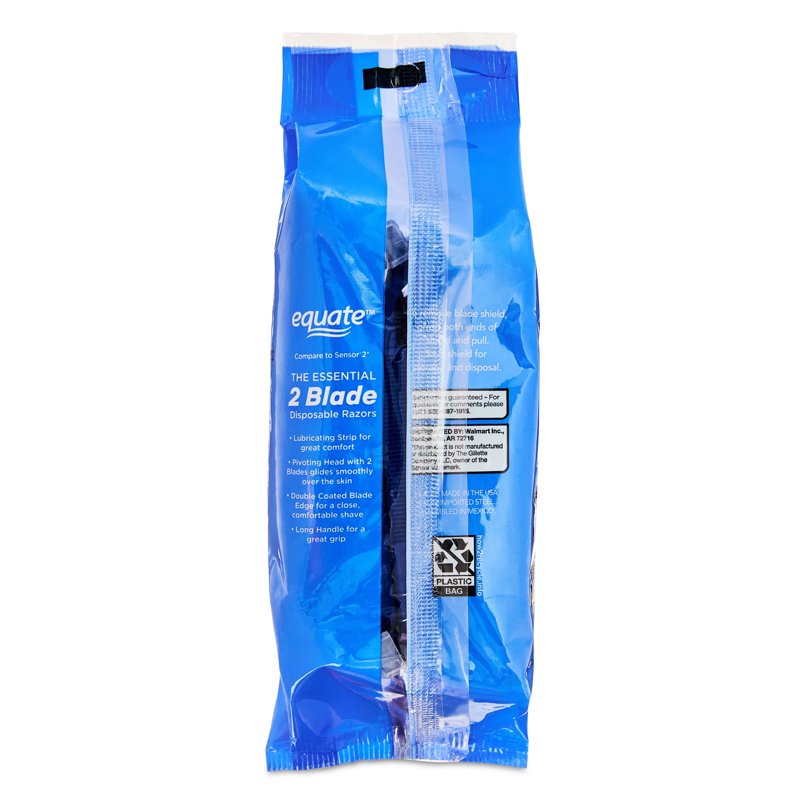 Disposable Razors - 2 Blade Pivoting Head, Lubricating Strip, Blue, Multi-Pack