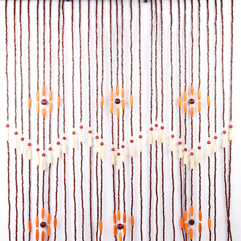 Wooden Beaded Door Curtain - 31 Lines Bamboo & Wood Home Decor