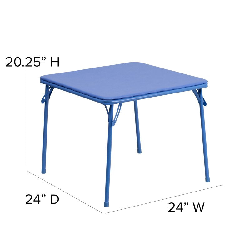 Kids Blue Folding Table - Multipurpose Toddler Play & Dining Table