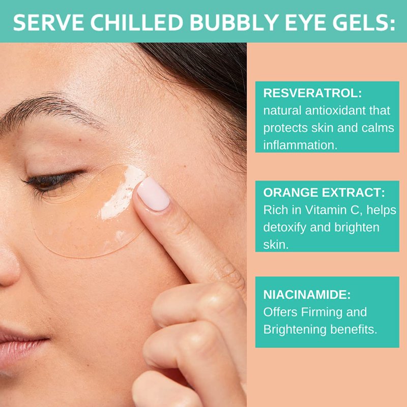 2 Pack Under Eye Face Mask Gels - Brightening & Refreshing Hydrating Eye Masks
