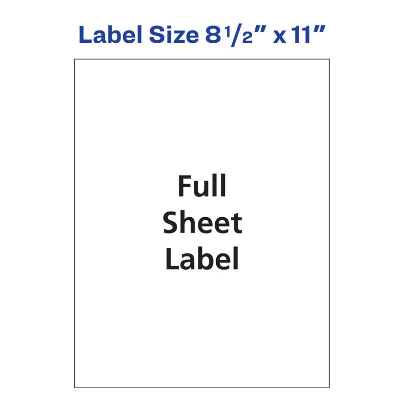 Full Page Shipping Labels for Copiers - 8.5 x 11 Inches, Permanent Adhesive, Pack of 100+