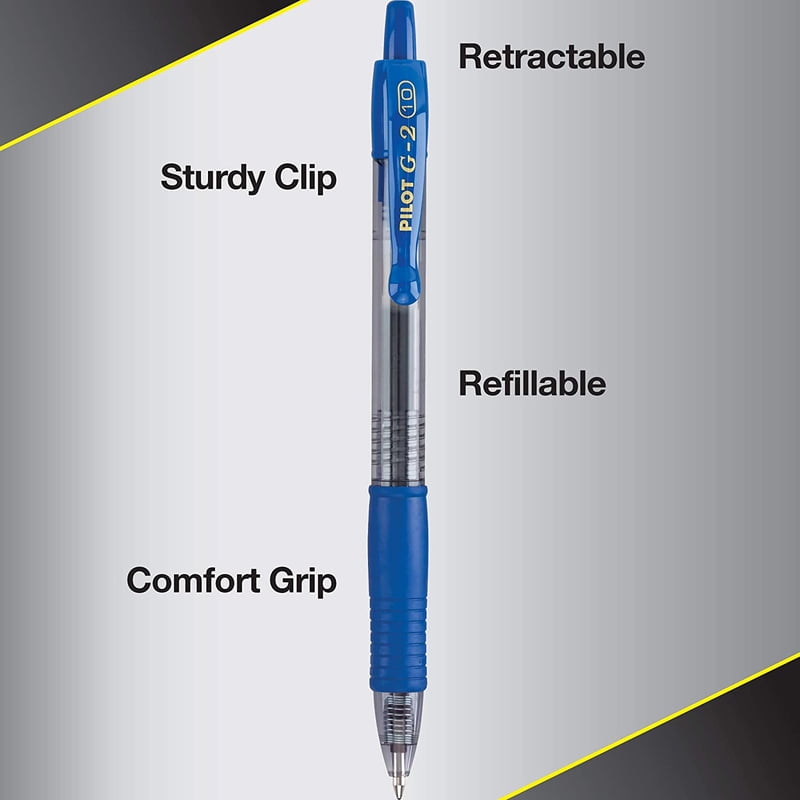 Gel Pen Set - Retractable 1.0mm Bold Point Purple Ink, 6 Count