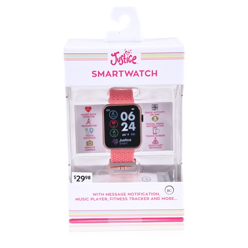 Unisex Smartwatch with Heart Rate Monitor & Fitness Tracking - Rose Gold