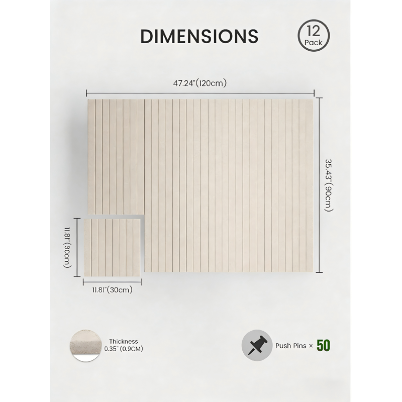 Large Felt Bulletin Board 48x36 in Modular Cork Alternative Wall Pins for Home Office Classroom