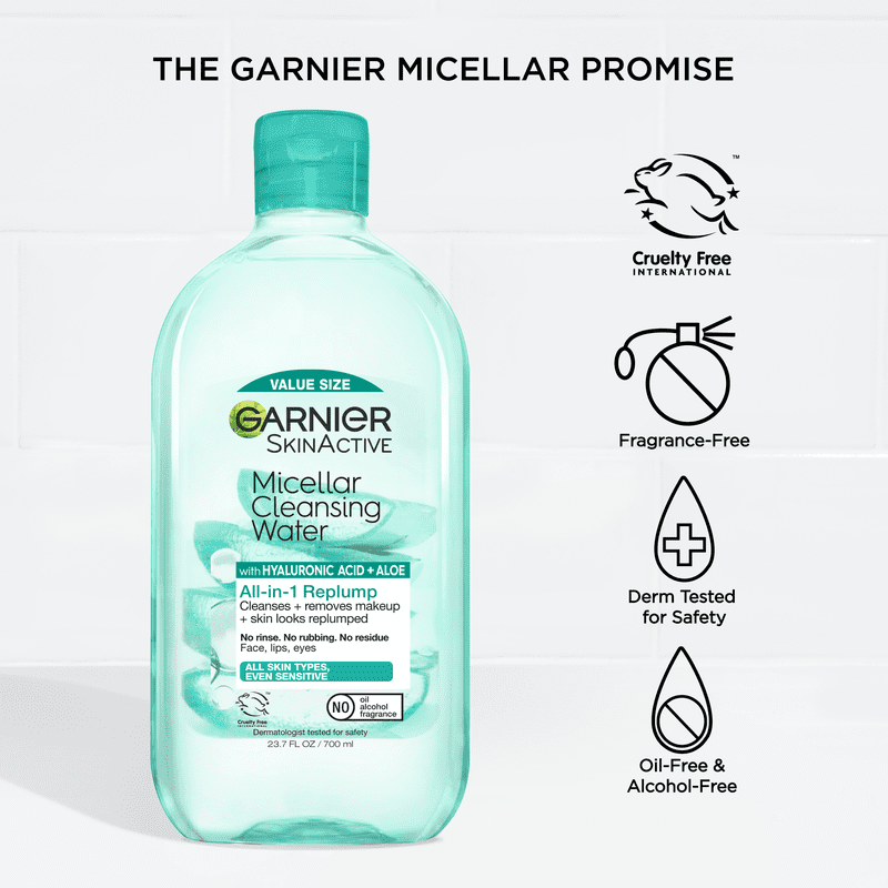 Micellar Cleansing Water with Hyaluronic Acid for Face & Eyes - All Skin Types