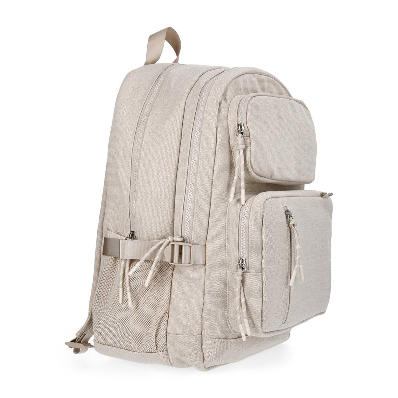 Multi Pocket Women's Backpack with Adjustable Straps - Taupe, Black, Olive