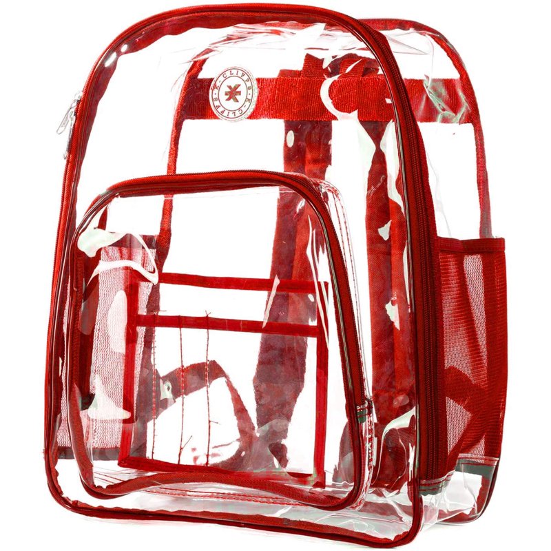 Heavy Duty Clear PVC Backpack - See Through Security Work Bag with Padded Straps