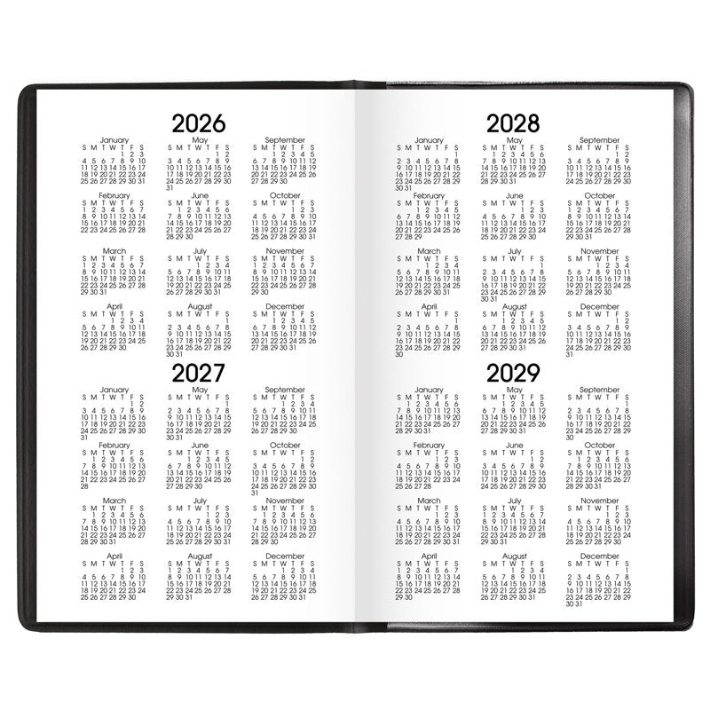 Pocket Academic Planner 2026-2027 Black 14-Month Calendar Jul-Aug