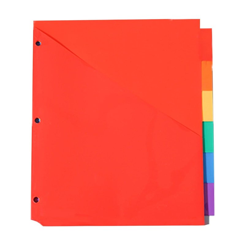 Multicolor 3-Ring Binder with Waterproof Divider Set - Letter Size Office Organizer