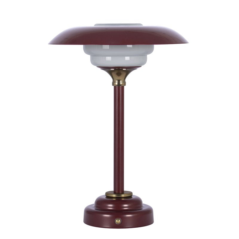12-Inch Portable Red Ripple Lamp with Dimmable Touch Switch & USB-C