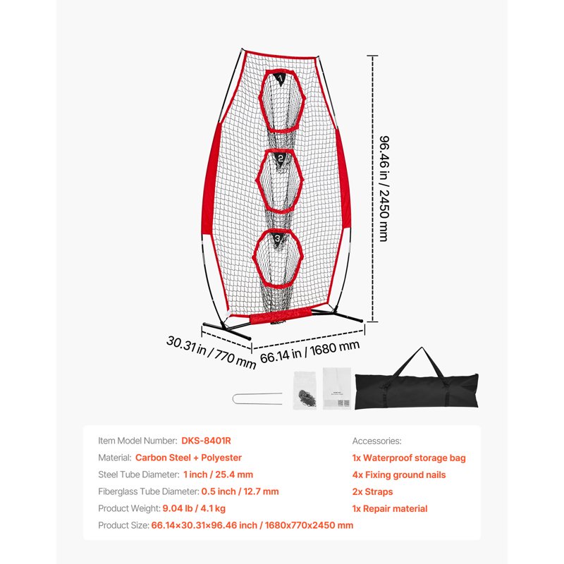 Football Training Net with Targets - 8x4 Inch Practice Passing Net for Quarterback Drills