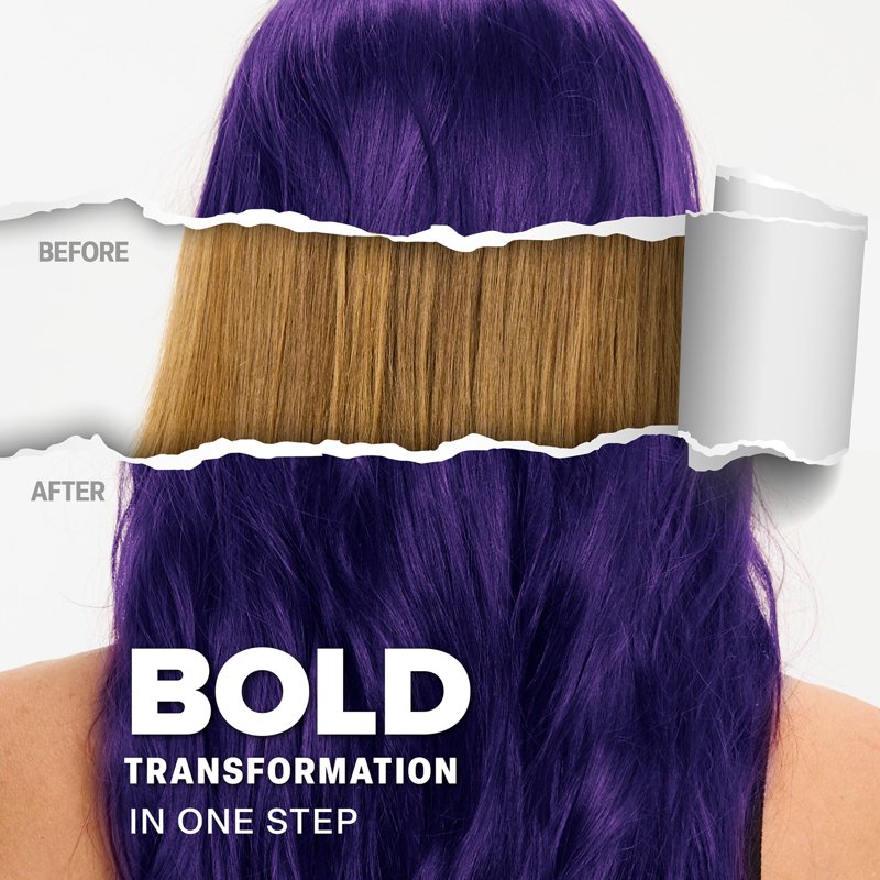 Semi-Permanent Purple Hair Dye Kit for Brunettes - No Bleach Needed