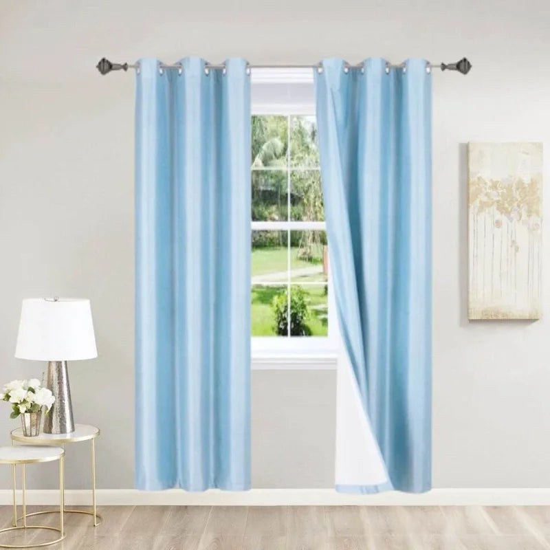 Blackout Window Curtain Panels - 2 Pack, Light Filtering, Noise Reducing, 84 Inches