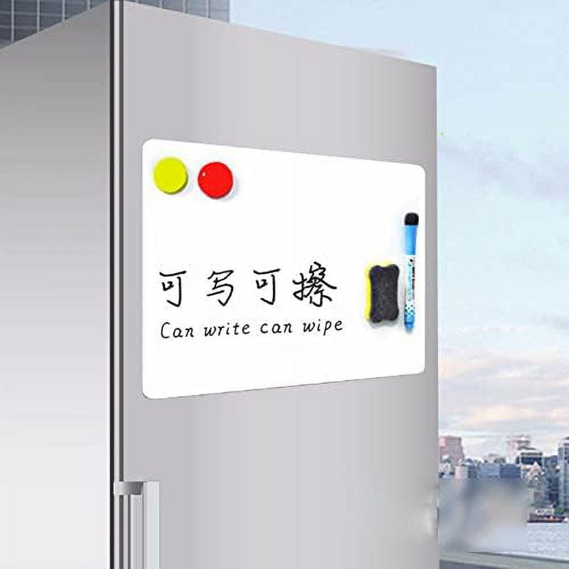 A4 Magnetic Whiteboard Sheet with 3 Pens & 4 Magnets for Notes & Menus