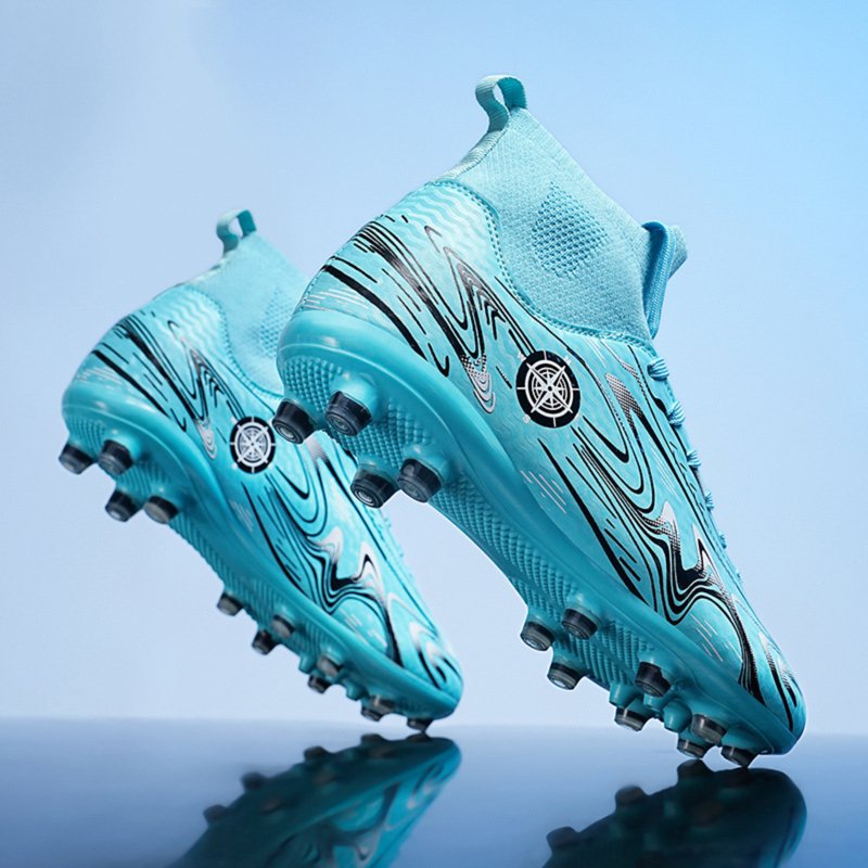 OnyxTrek Kids High Top Soccer Cleats - Green AG, 9.5 Men / EU 43