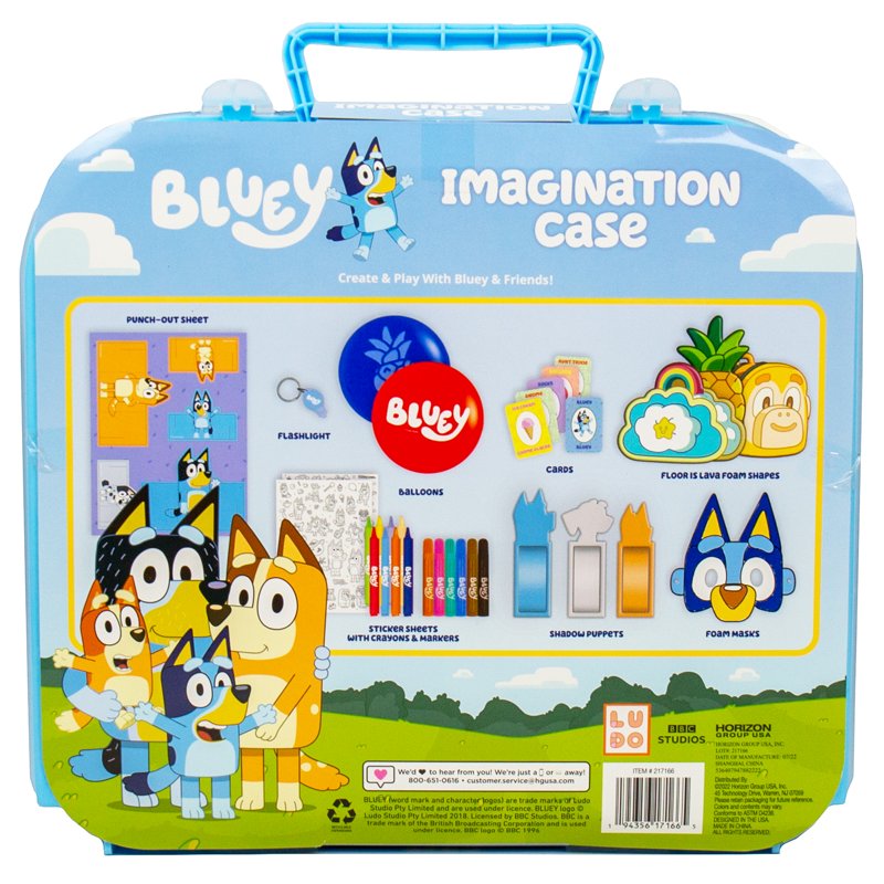 Bluey Imagination Play Case for Kids Ages 3+ - Storage & Activity Kit