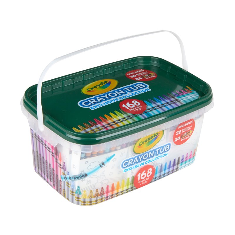 Bulk Crayon Set with Storage Tub - 168 Pack for Kids & Classroom
