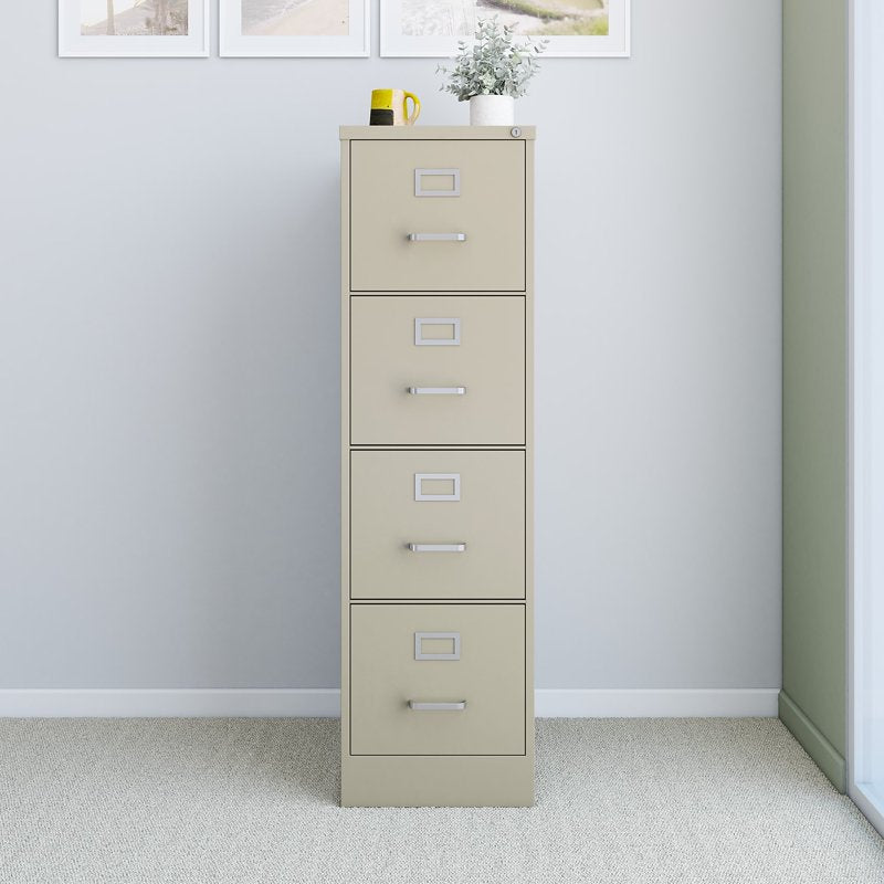 4-Drawer Vertical File Cabinet with Lock for Letter Size Documents