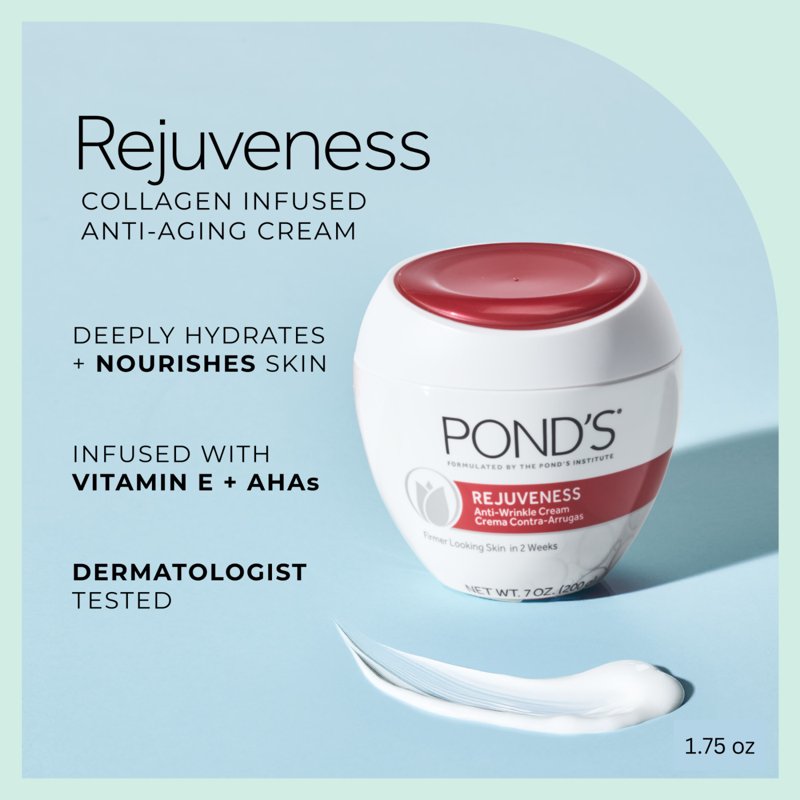 Anti-Aging Face Cream with Collagen & AHAs - Hydrating Moisturizer, 1.75 oz