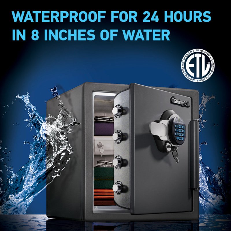Fireproof Waterproof Security Safe with Digital Keypad - 1.2 Cu Ft