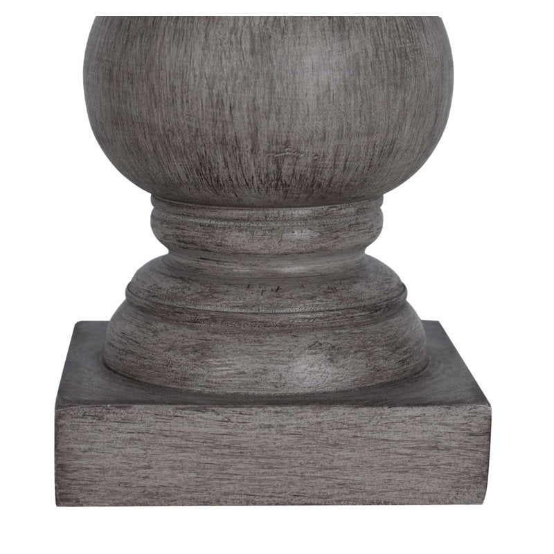 Mini Table Lamp Set - Weathered Wood Finish with White Shade - 4 Pack