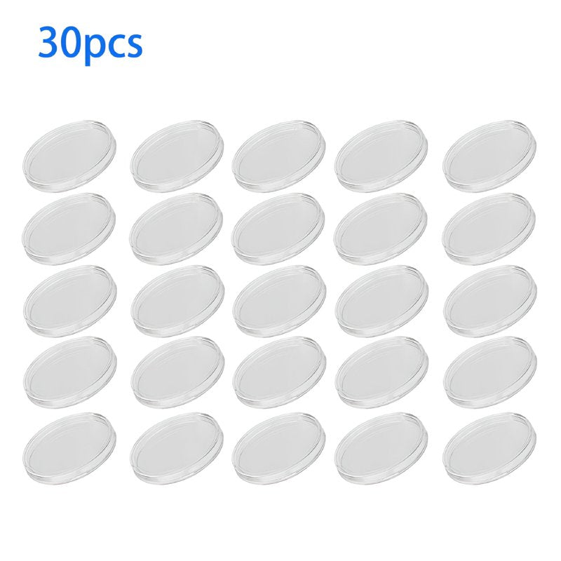 30pcs 40.6mm Clear Coin Holder Capsules for Silver Eagle 1Oz Coins