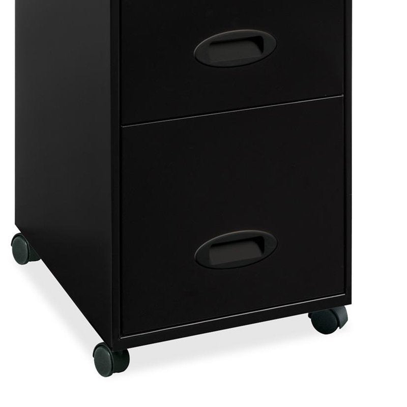Metal File Cabinet with 3 Drawers and Lock, Mobile Office Storage