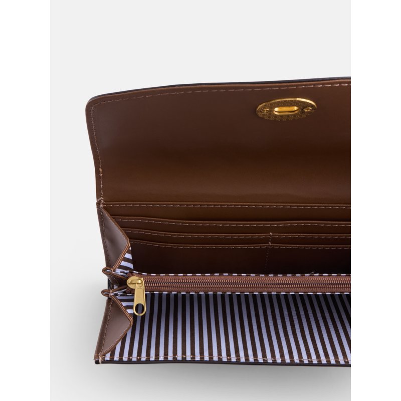 Faux Leather Clutch Wallet for Women – Slim Card Holder with Zipper Coin Pocket