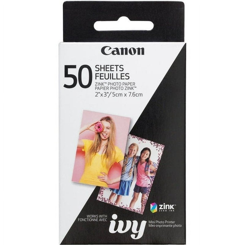 Canon Inkless Photo Paper 2x3 Inches - 50 Sheets for ZINK Printers