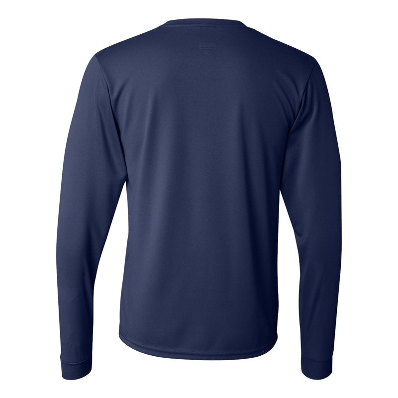 Moisture-Wicking Long Sleeve Jersey - Navy, Size S by Augusta Sportswear