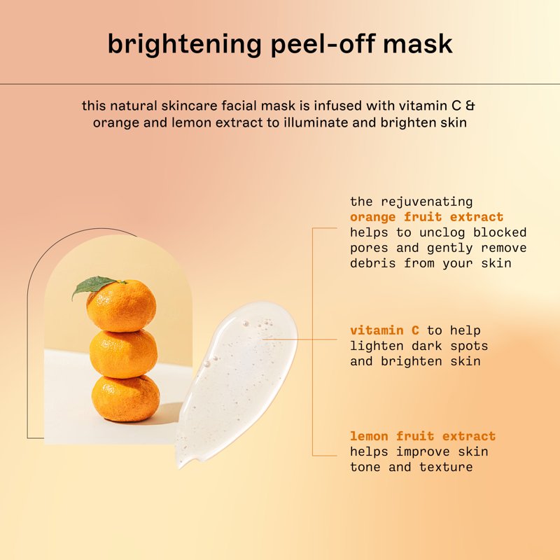 Vitamin C Brightening Peel Off Mask for All Skin Types - 2 Pack