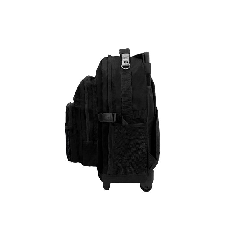Everest Deluxe Wheeled Backpack 13.5x18.5x7in Large Travel Bag Black