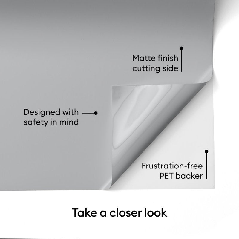 Matte Vinyl Roll - Permanent Adhesive Craft Vinyl for Cricut & Silhouette, 12 in x 10 ft