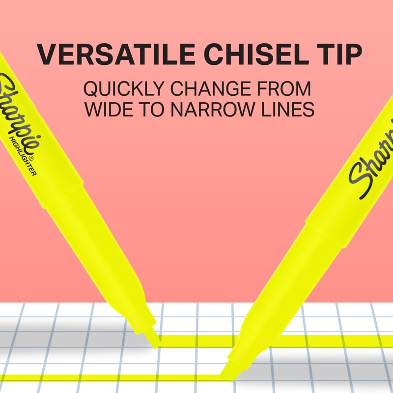 Highlighters Fluorescent Yellow Chisel Tip 12 Pack - Office & School Supplies