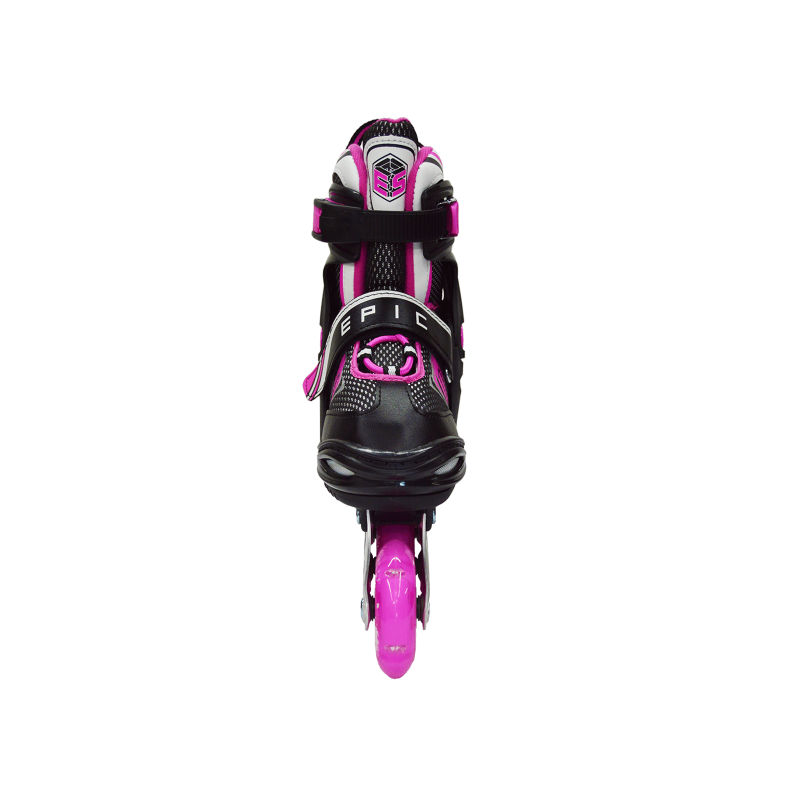 Adjustable Inline Skates for Kids with LED Light Up Wheels - Size Large
