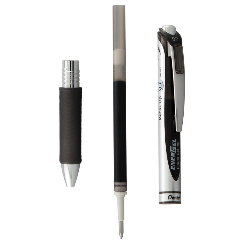Gel Pen Set 36 Pack - Smooth Black Ink, 0.7mm Medium Line, Refillable