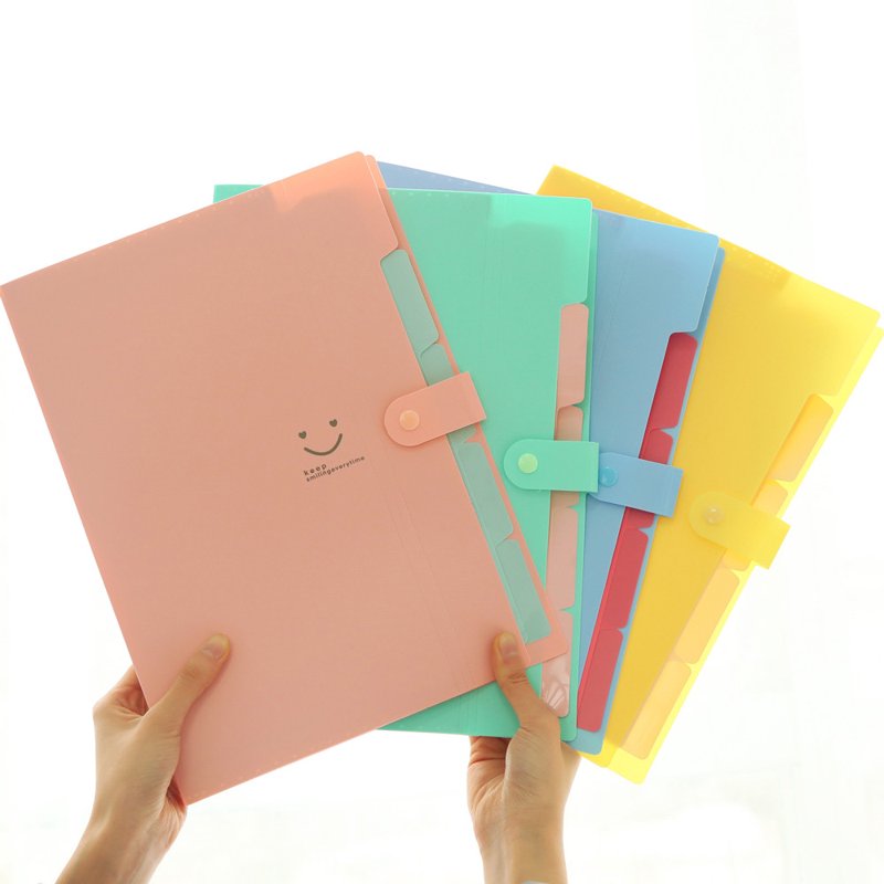 A4 5-Pocket Expanding File Folder - Durable Water-Resistant Document Organizer