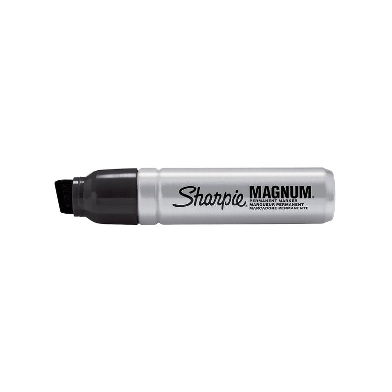 Sharpie Magnum Permanent Markers Black - 12 Count Extra-Wide Chisel Tip