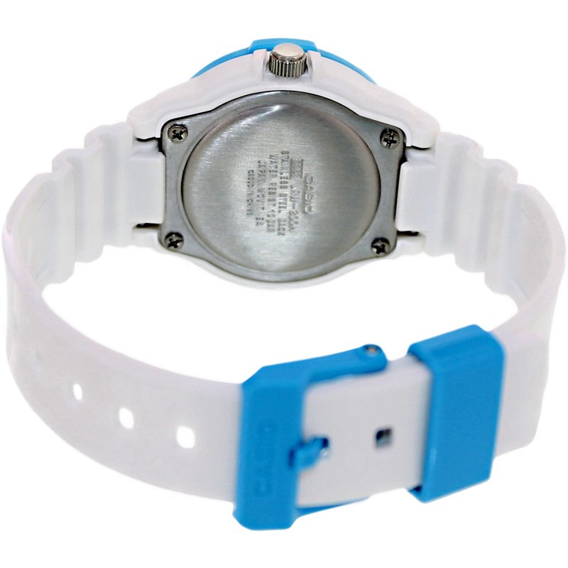 Women’s Dive Style Analog Watch with Resin Band and 100M Water Resistance