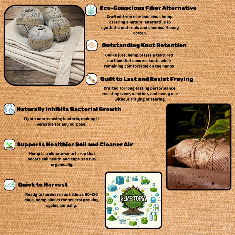Beeswax Coated Hemp Twine 700ft for Candle Making & Crafts