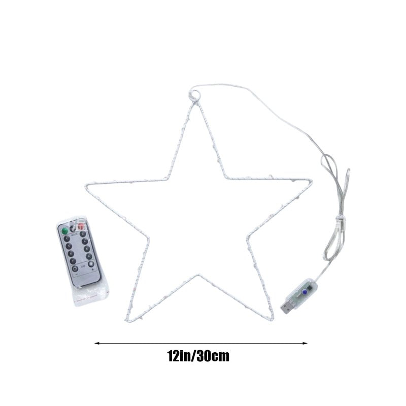 Patriotic Window Star Lights 3-Pack - 8 Lighting Modes for 4th of July Decor