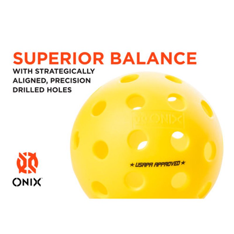 Onix Fuse G2 Pickleball Balls, 3 Pack – Variation: 3 Pack, Single