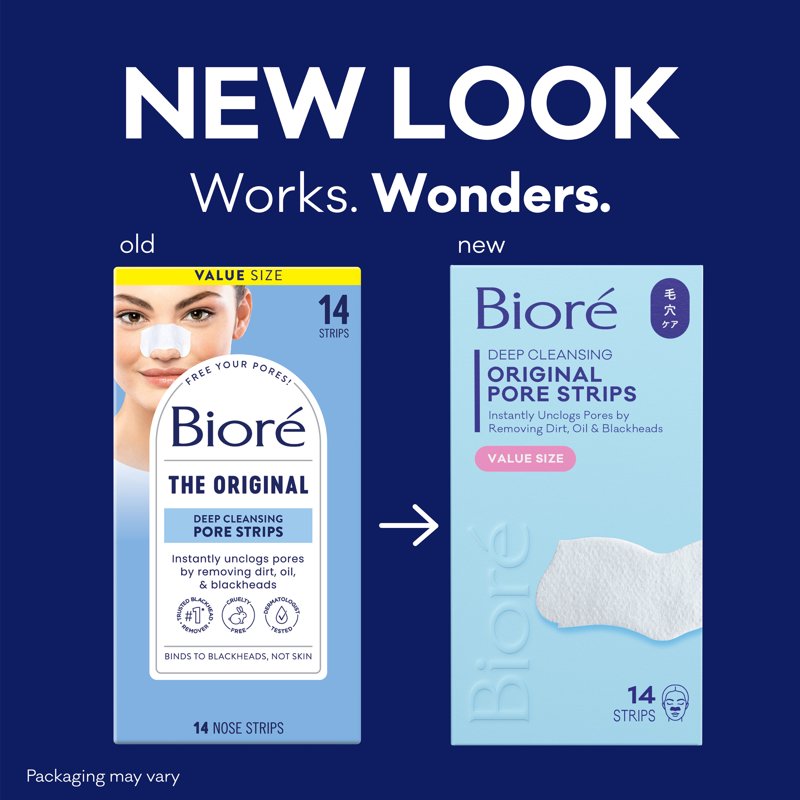 Blackhead Remover Strips for Pores - Deep Cleansing Nose Strips, Oil-Free, 14 Count